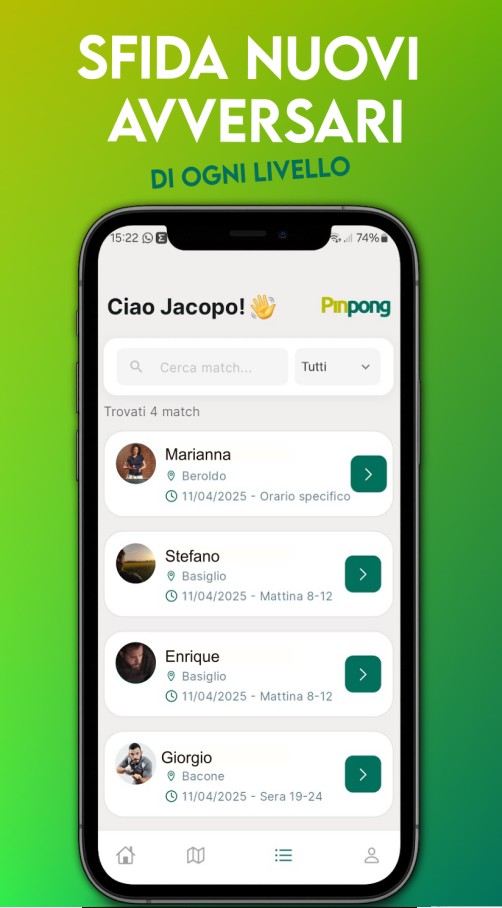 Profilo utente Pinpong
